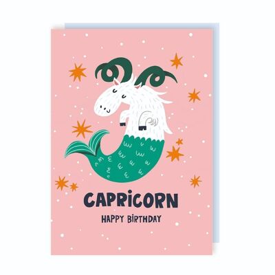 Capricorn Zodiac Sign Birthday Card Pack of 6