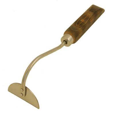 Wooden and stainless steel hand hoe