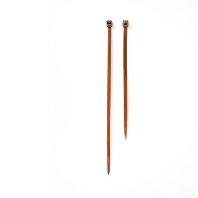 Brown nylon ties 15cm (50u) - ATANET 15 M