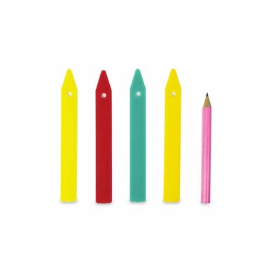 Kunststoffetiketten (25 Stück) + Bleistift – NENNEN SIE MICH FARBEN
