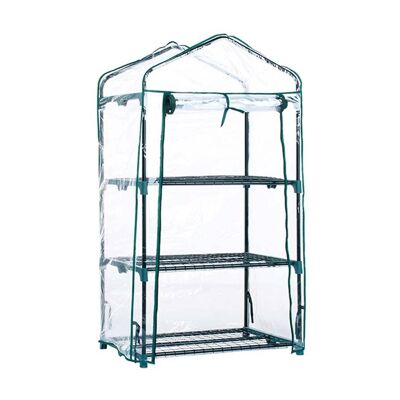 Greenhouse with 3 shelves green 69x48x128 cm - FATTY 3