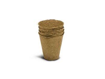 Pots ronds en fibre naturelle Ø8cm (4u) - NATPOT RL 1