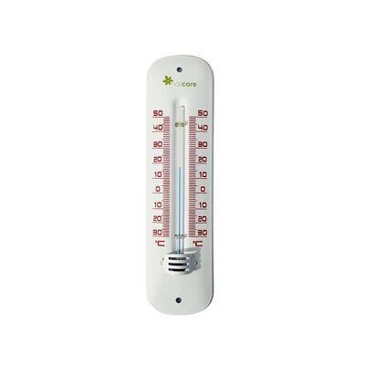Thermomètre métal blanc - Cºlors blanc
