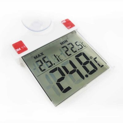 Digitales und Solar-Fensterthermometer - Maxmin out