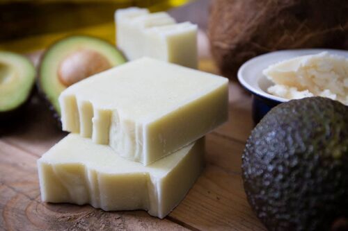 Avocado and Shea Butter Soap - Unscented for Sensitive Skin
