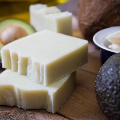Avocado and Shea Butter Soap - Unscented for Sensitive Skin