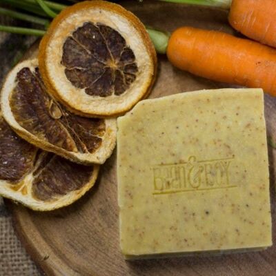 Carrot & Olive Stone Soap - Peeling-Fußpeeling-Bar