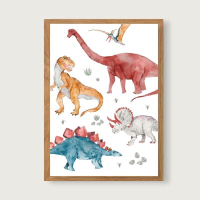 Póster A3 "Dinosaurio"