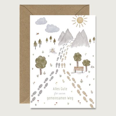 Wedding card "Common Path" greeting card folding card HEART & PAPER