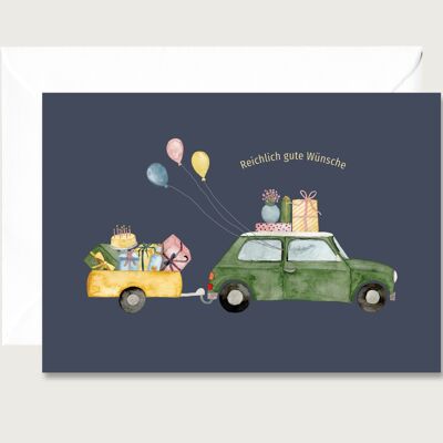 Birthday card "Lots of good wishes" greeting card folding card HEART & PAPER