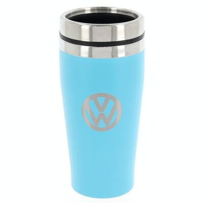 VOLKSWAGEN VW Doppel-Thermosbeaker, Edelstahl, 450ml - Türkis