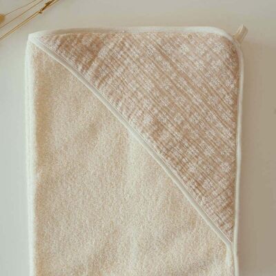 Linen color bath cape
