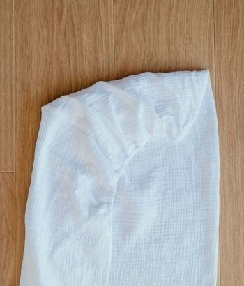 Drap housse blanc 70x140 cm 9