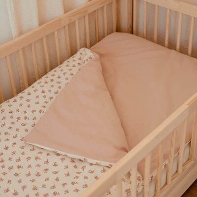 Pink floral ecru sleeping bag