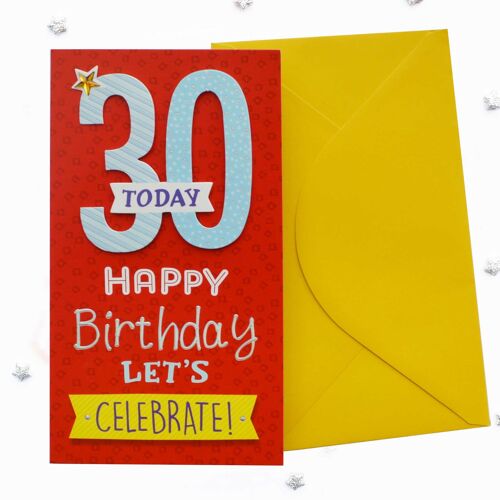 Double Digits 30th Birthday Card 75
