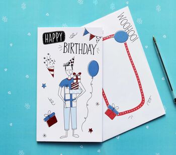 Doodles anniversaire garçon carte 90 1