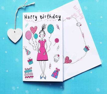 Doodles anniversaire garçon carte 90 5