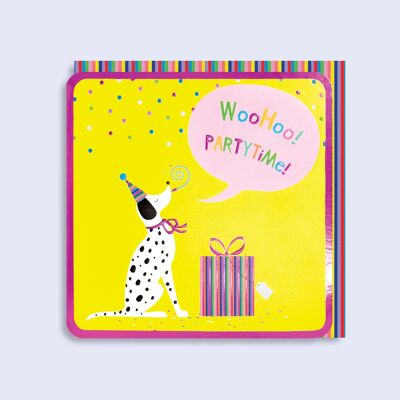 Leuchtende Neonkarte Woohoo Partytime 90