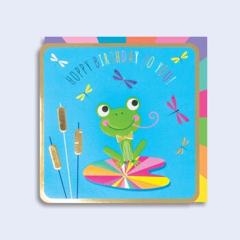 Carte néon lumineux Hoppy Birthday 90 1