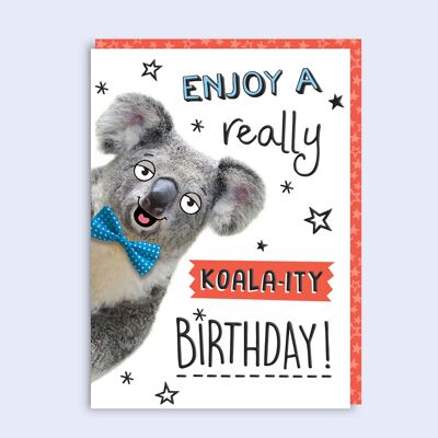 Just Fur Fun Tarjeta de cumpleaños Koala-ity Cumpleaños 55