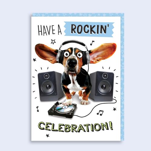 Just Fur Fun Birthday Card Rockin' Celebration 55