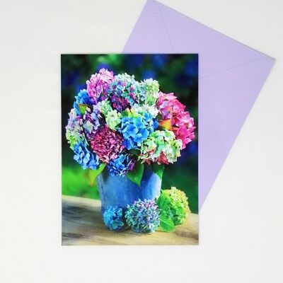 Just to Say  Blank Card Colourful Flowers 55