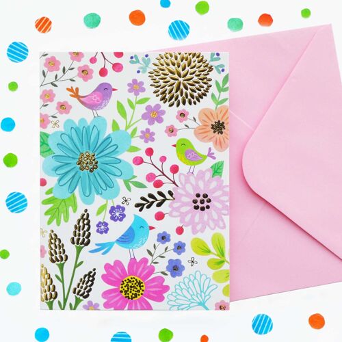Just to Say  Blank Card Flowers 55