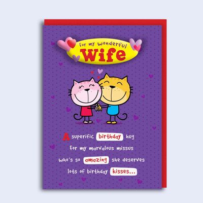 Just to Say Wife Birthday Card 90