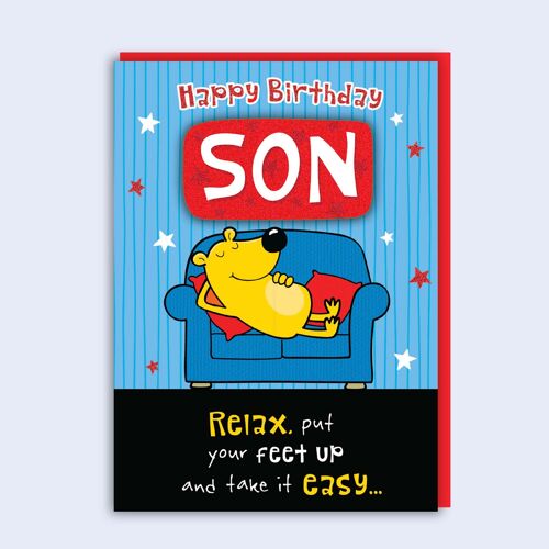 Just to Say Son Birthday Card 90