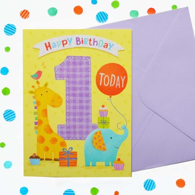 Just to Say 1st Birthday Card 55