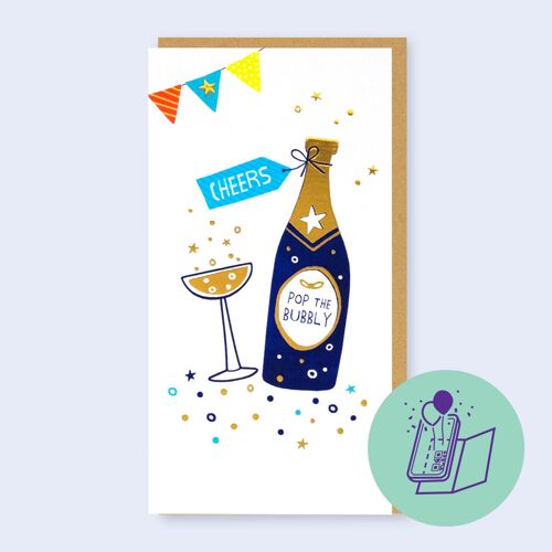 Video Greeting Card Pop the Bubbly 125