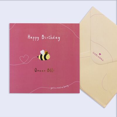 Tarjeta de cumpleaños Little Moments Queen Bee 55