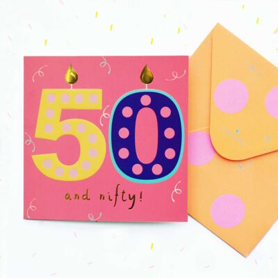 Tarjeta de cumpleaños número 50 de Little Moments 55