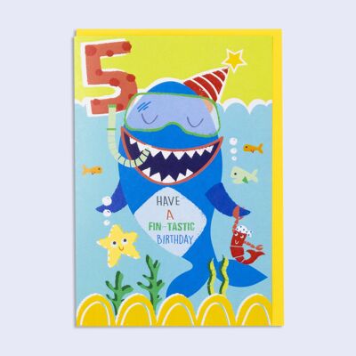Rainbow 5th Birthday Card 50