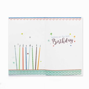 Carte d'anniversaire scintillante 40e 120 2