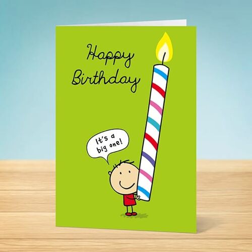 The Write Thoughts Birthday Card Big Candle 45