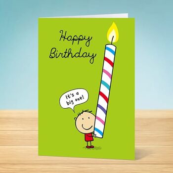 Carte d'anniversaire The Write Thoughts Grande bougie 45 1
