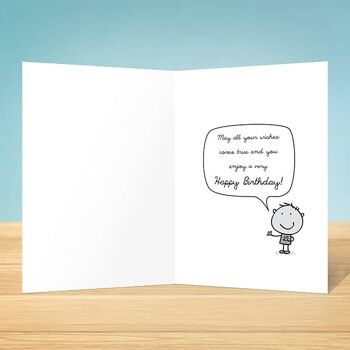 Carte d'anniversaire The Write Thoughts Grande bougie 45 2