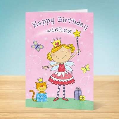 The Write Thoughts Birthday Card  Fairy Princess 45