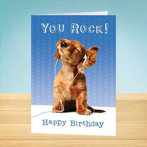 The Write Thoughts Birthday Card You Rock 45