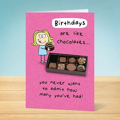 The Write Thoughts Birthday Card Birthday Chocolates 45