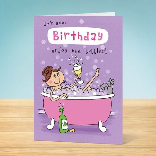 The Write Thoughts Birthday Card Bubbles Birthday Card 45
