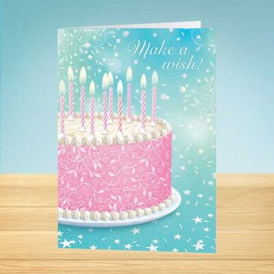 La carte d'anniversaire Write Thoughts Make a Wish 45