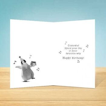 La carte d'anniversaire Write Thoughts Pingouin 45 2