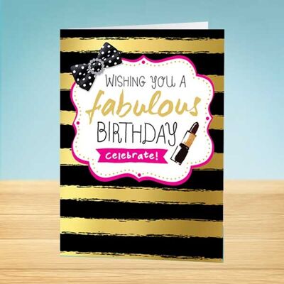 The Write Thoughts Birthday Card Fabulous Birthday 45