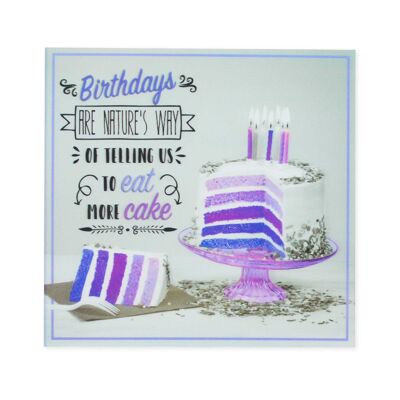 Un toque de color Tarjetas 3D Pastel de cumpleaños 125