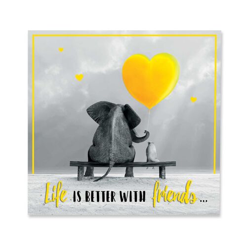 A Splash Of Colour 3D Cards Life Is Better With Friends 125
