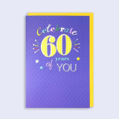 Bright & Bold 60th Birthday Card 75