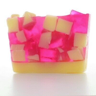 Rhubarb + Custard Handmade Soap Slice 120g