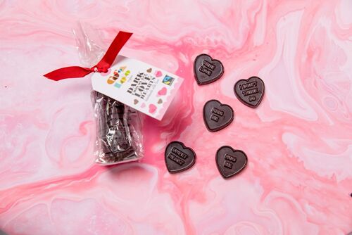 Dark Chocolate Love Hearts – 12 x 100g
